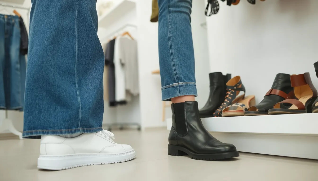 quelles chaussures avec jean large